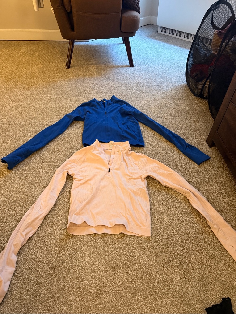DSG Half-Zip Tops in Royal Blue and Baby Pink